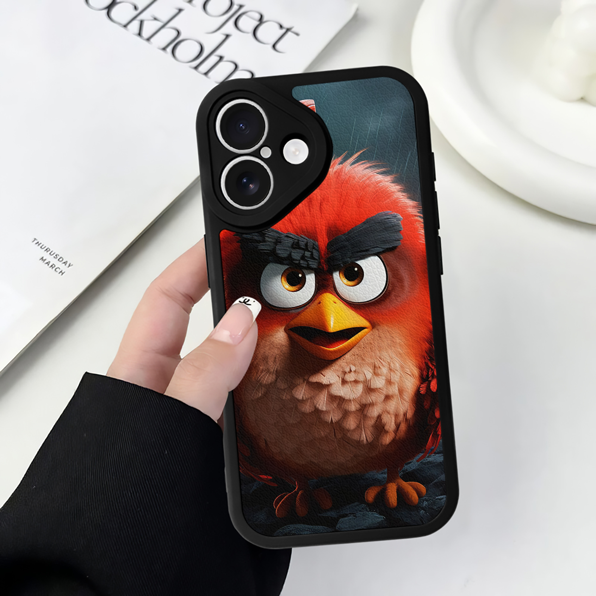 （画像用） Angry Birds アングリーバード 【iPhone 16シリーズ対応】シリコンスマホケース（レザー調） 材質：シリコン